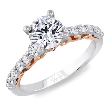 Uneek Amore Collection Straight Round Engagement Ring