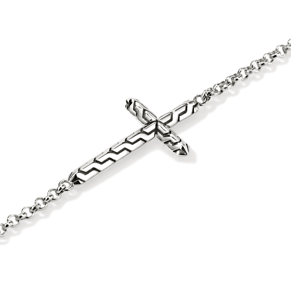 JH Essential Cross Bracelet, Sterling Silver