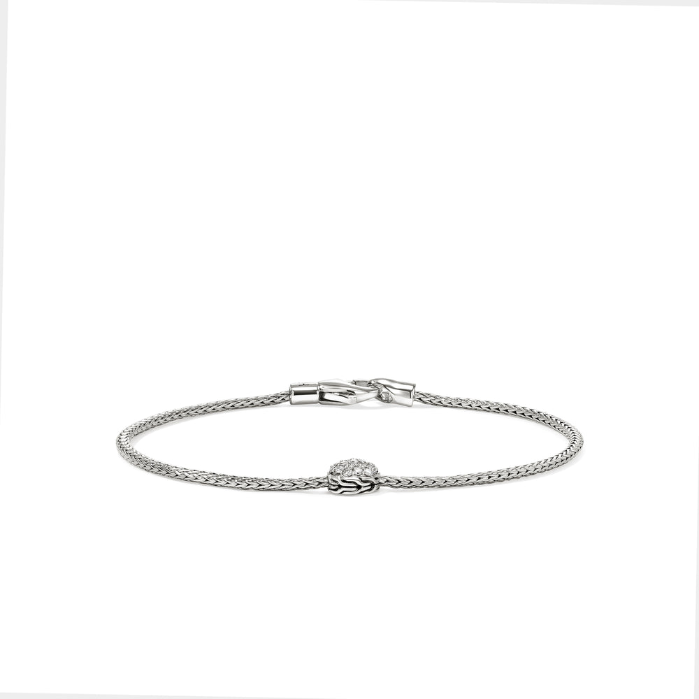 JH Essential Pave Bracelet, Sterling Silver, Diamonds, 1.8MM