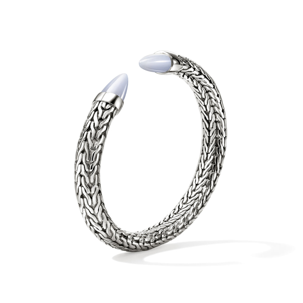 Spear 50 Flex Cuff, Sterling Silver, Blue Lace Agate