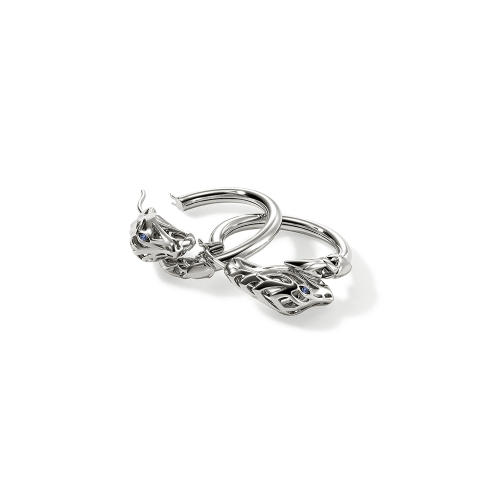 Naga Hoop Earring, Sterling Silver, 25MM