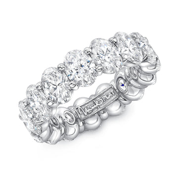 Uneek Eternity Collection 1-Row Oval Shaped Anniversary Ring