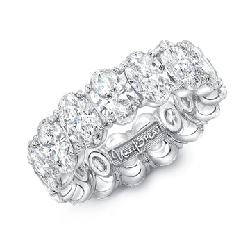 Uneek Eternity Collection 1-Row Oval Shaped Anniversary Ring