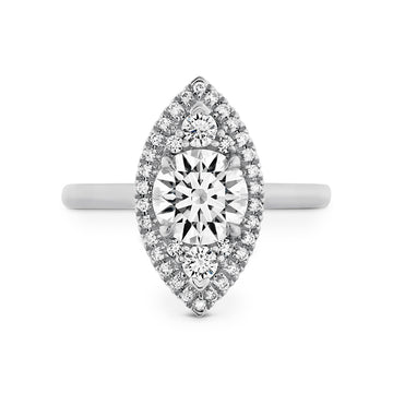 Juliette Marquise Halo Engagement Ring