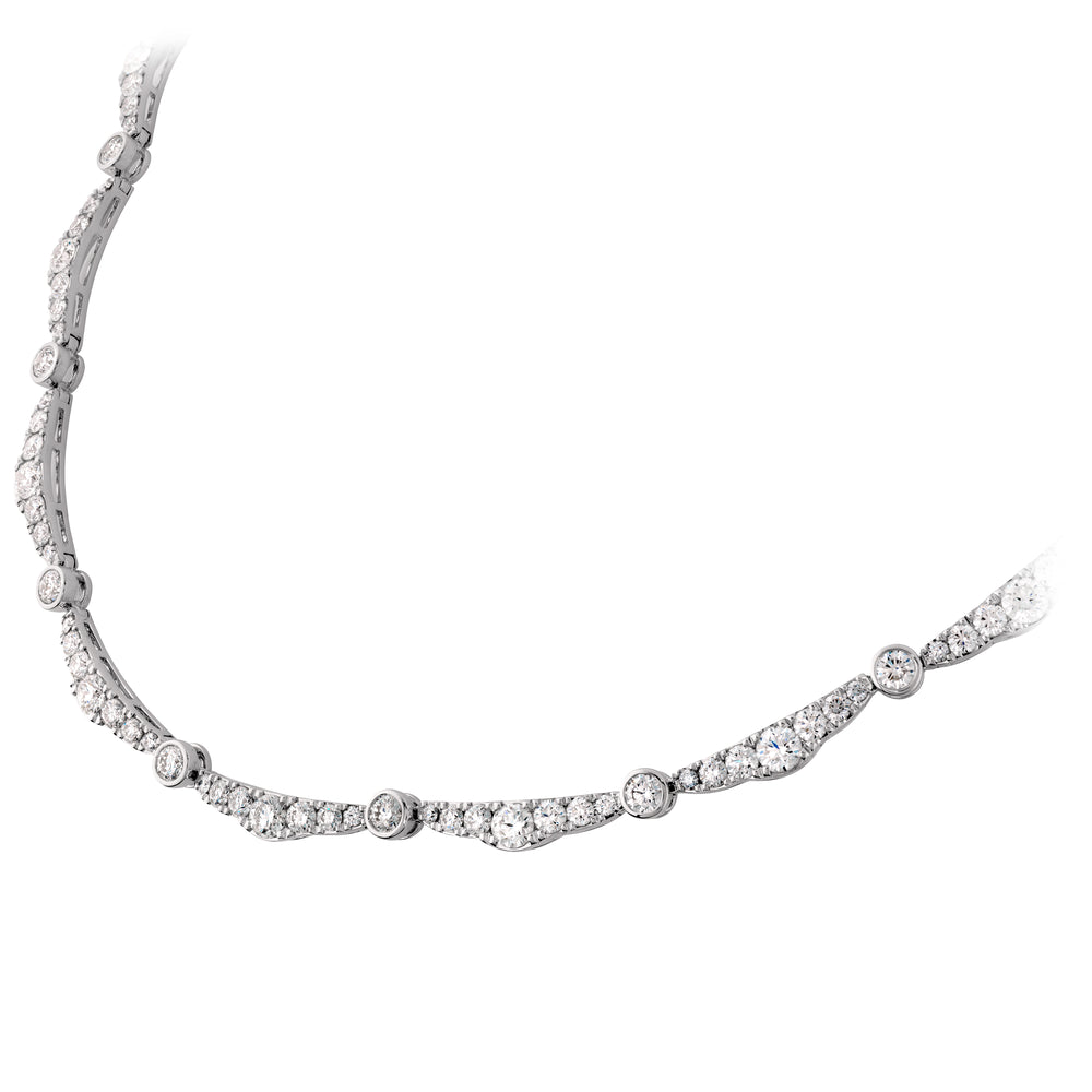 Lorelei Ribbon Diamond Line Necklace