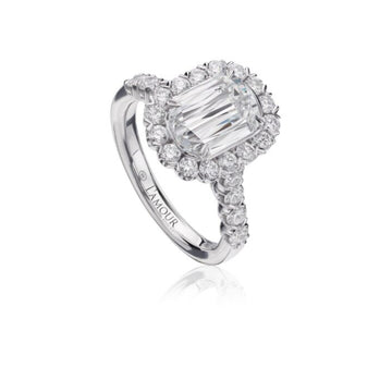 Christopher Designs L'Amour Crisscut Diamond Engagement Ring