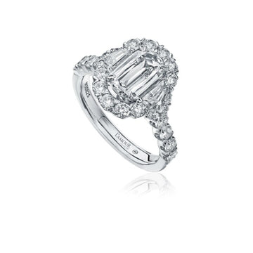 Christopher Designs L'Amour Crisscut Diamond Engagement Ring