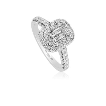 Christopher Designs L'Amour Crisscut  Diamond Engagement Ring