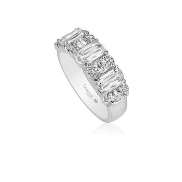 Christopher Designs L'Amour Crisscut Diamond Band