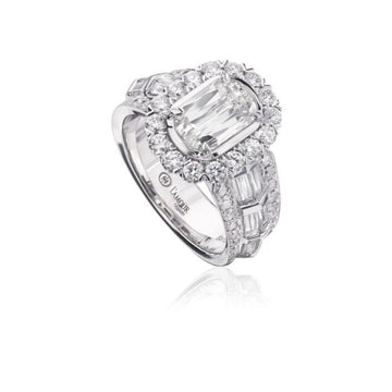 Christopher Designs L'Amour Crisscut Diamond Engagement Ring