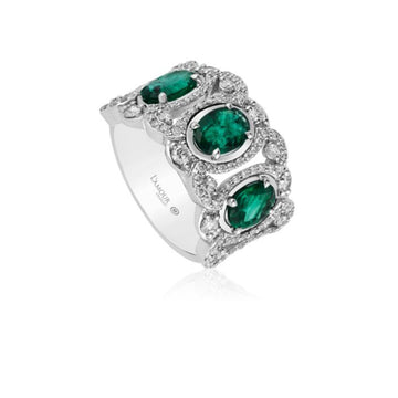 Christopher Designs Emerald Fashion Ring