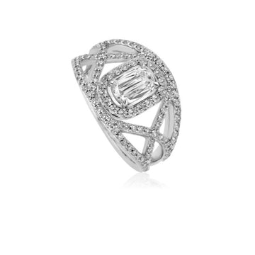 Christopher Designs L'Amour Crisscut  Diamond Engagement Ring