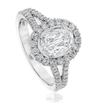 Christopher Designs  18k Multi-Tone Gold Diamond Engagement Ring