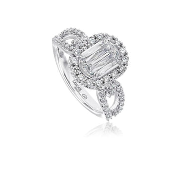 Christopher Designs L'Amour Crisscut Diamond Engagement Ring
