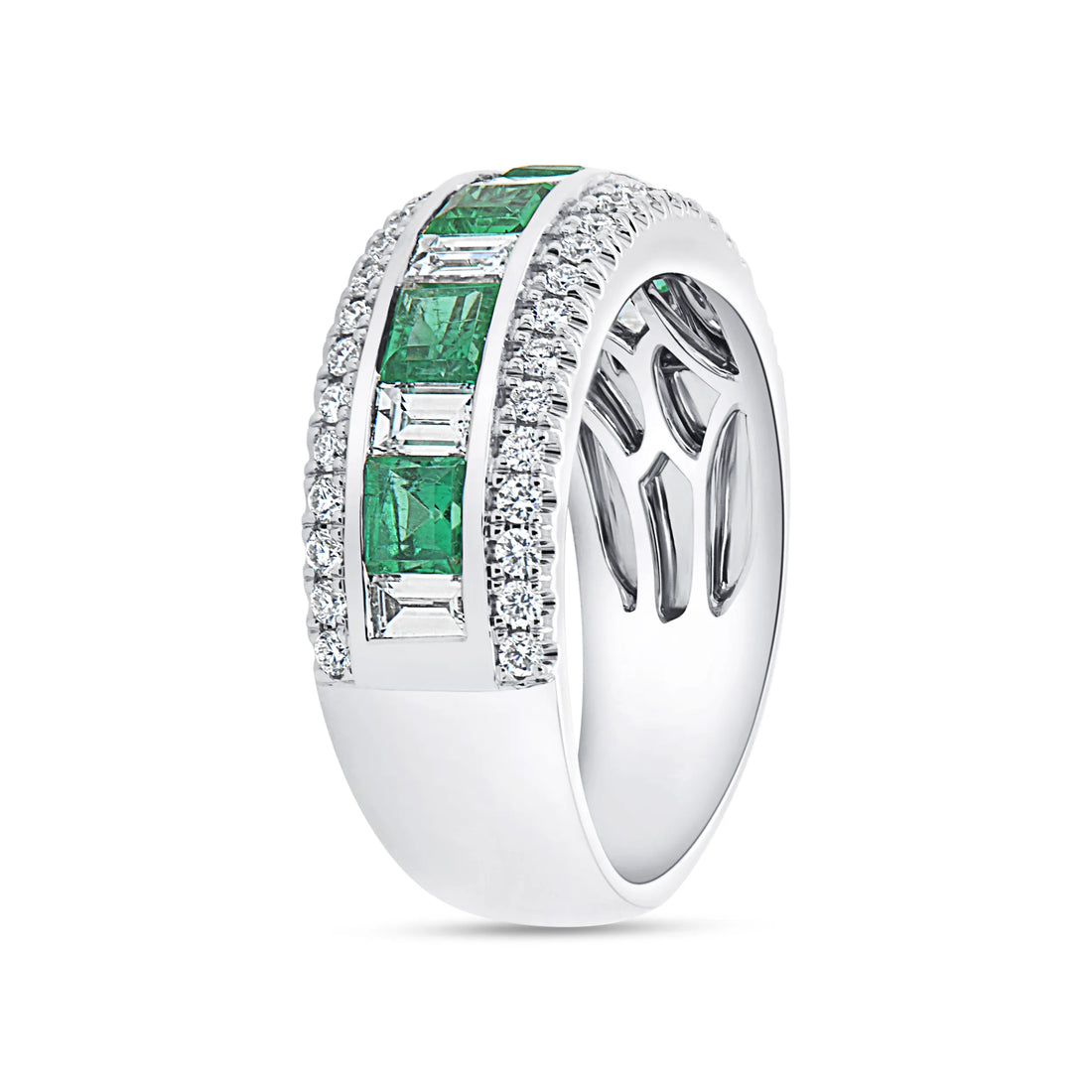 Uneek Precious Collection Princess Cut Emerald Fashion Ring