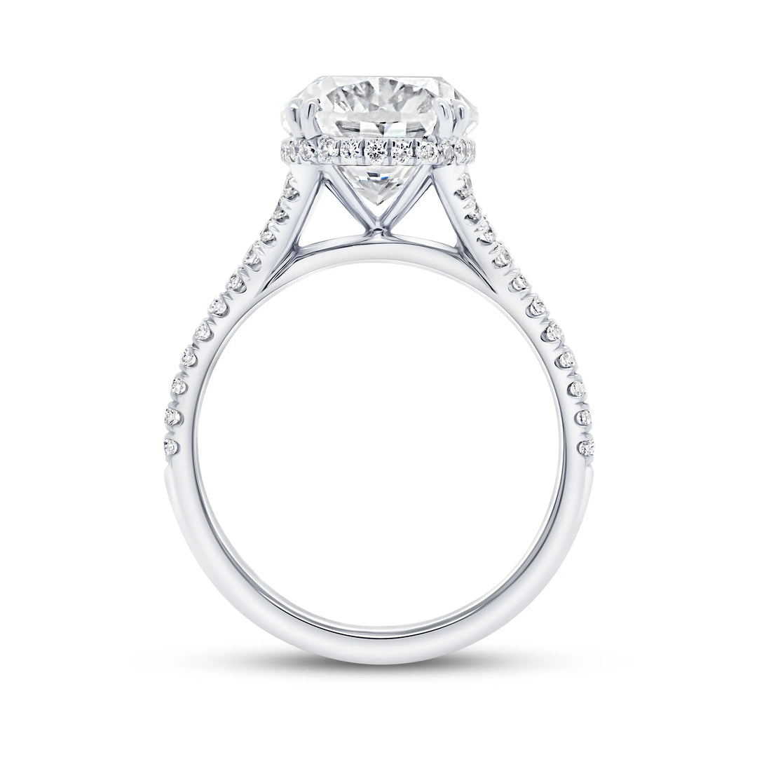 Uneek Signature Collection Split Cushion Cut Diamond Engagement Ring