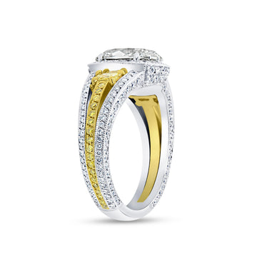 Uneek Natureal Collection Halo Engagement Ring