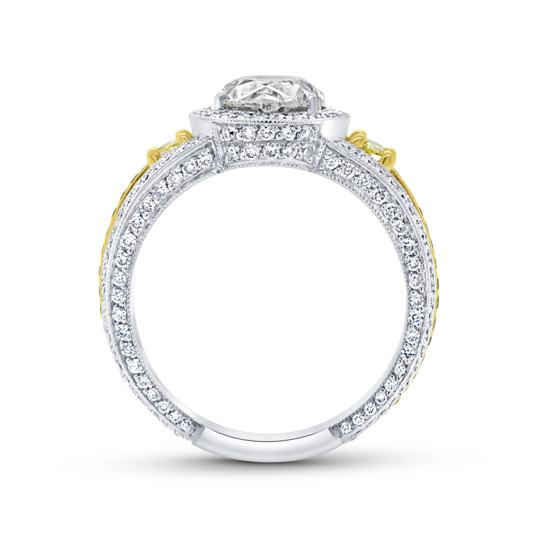 Uneek Natureal Collection Halo Engagement Ring