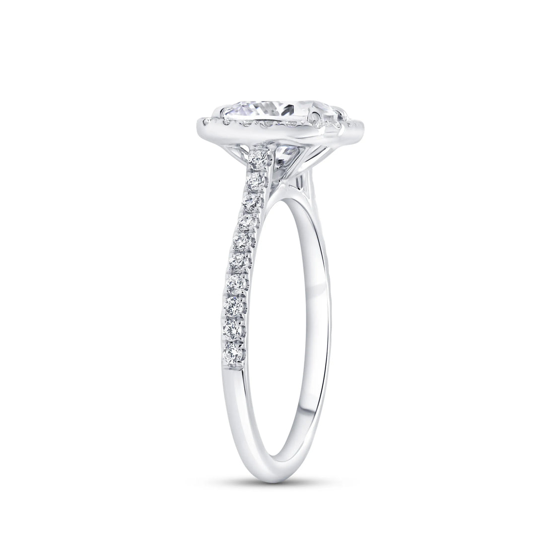 Uneek Timeless Collection Halo Cushion Cut Engagement Ring