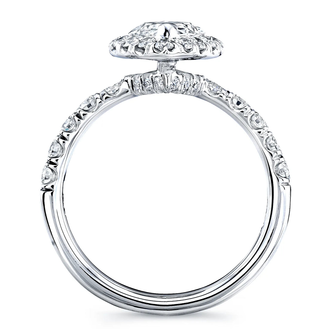Uneek Signature Collection Halo Marquise Diamond Engagement Ring