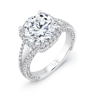 Uneek Halo Round Engagement Ring