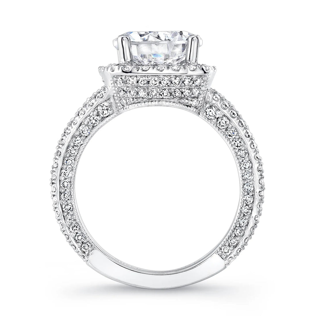 Uneek Halo Round Engagement Ring