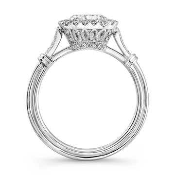 Uneek Halo Cushion Cut Engagement Ring