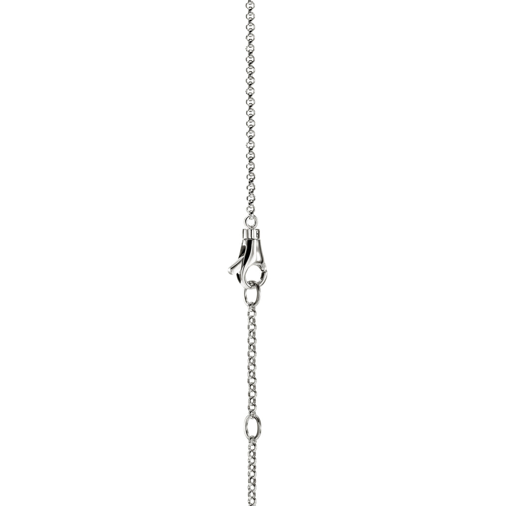 Spear Station Necklace, Sterling Silver, Diamonds