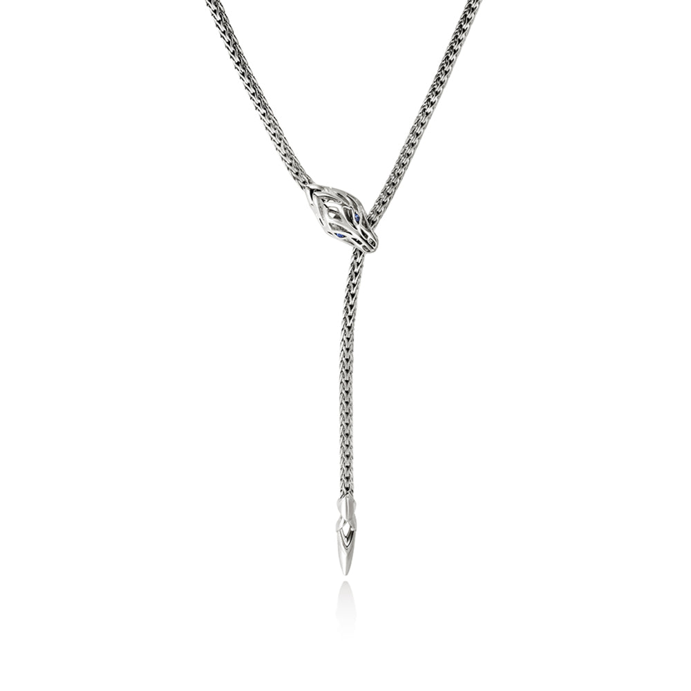 Naga Pendant Necklace, Sterling Silver 2.5MM
