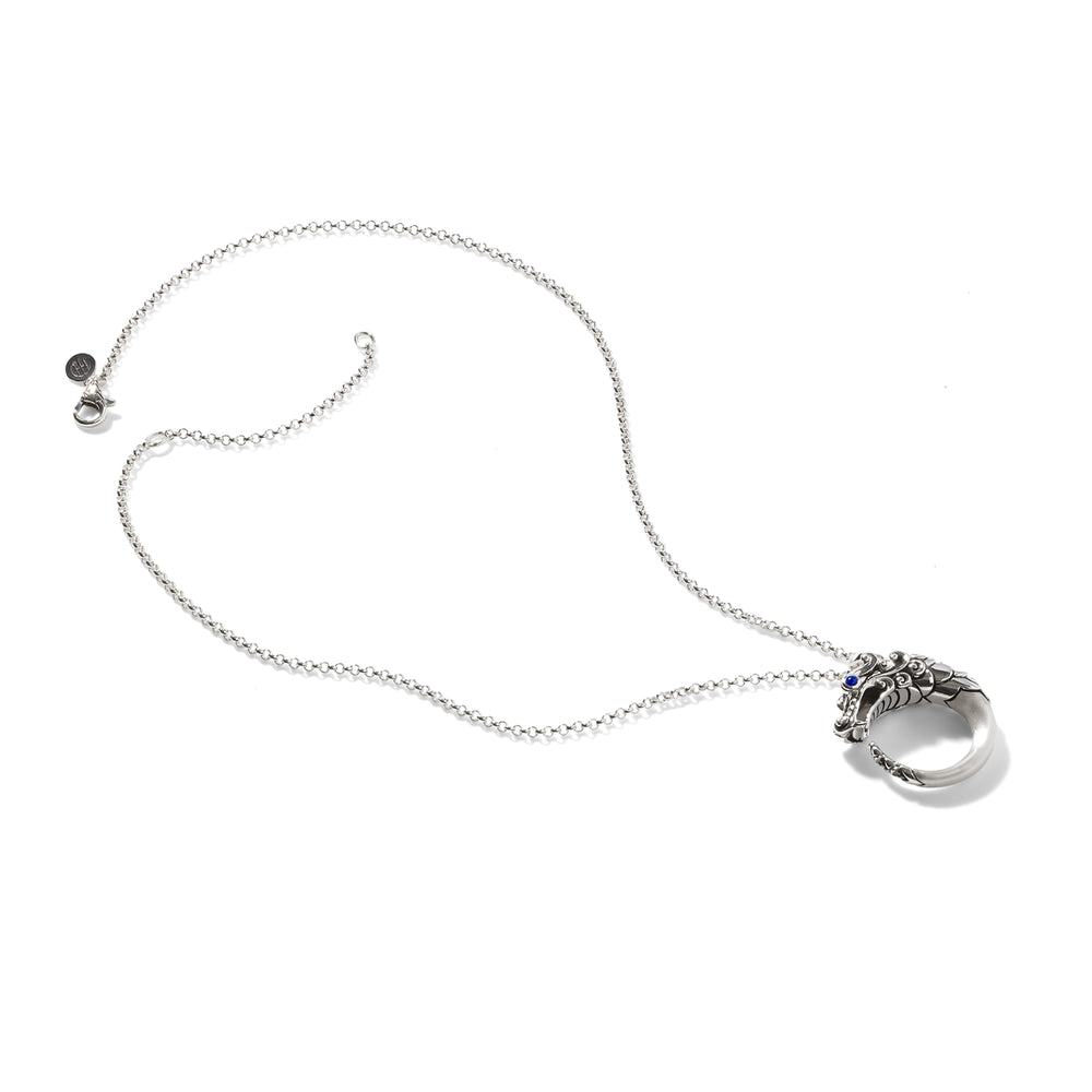 Naga Necklace, Sterling Silver, Pave