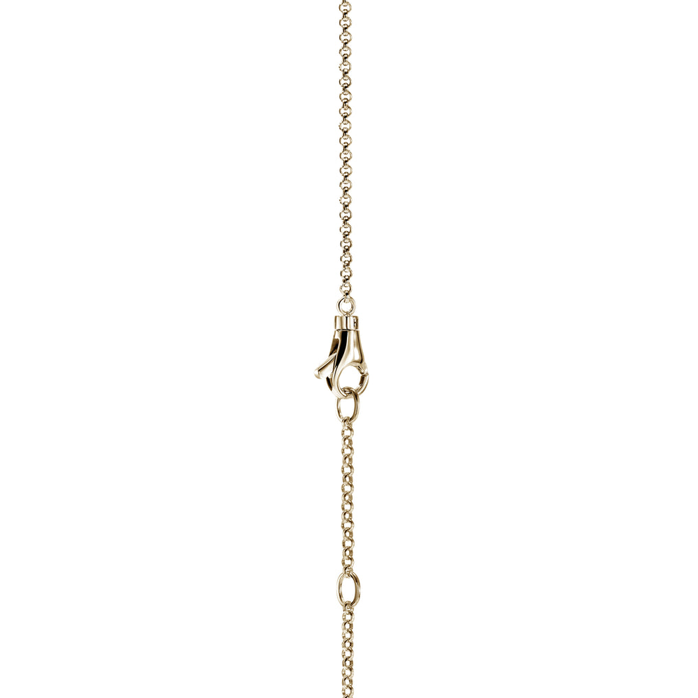 Spear Station Necklace, Gold, Diamonds