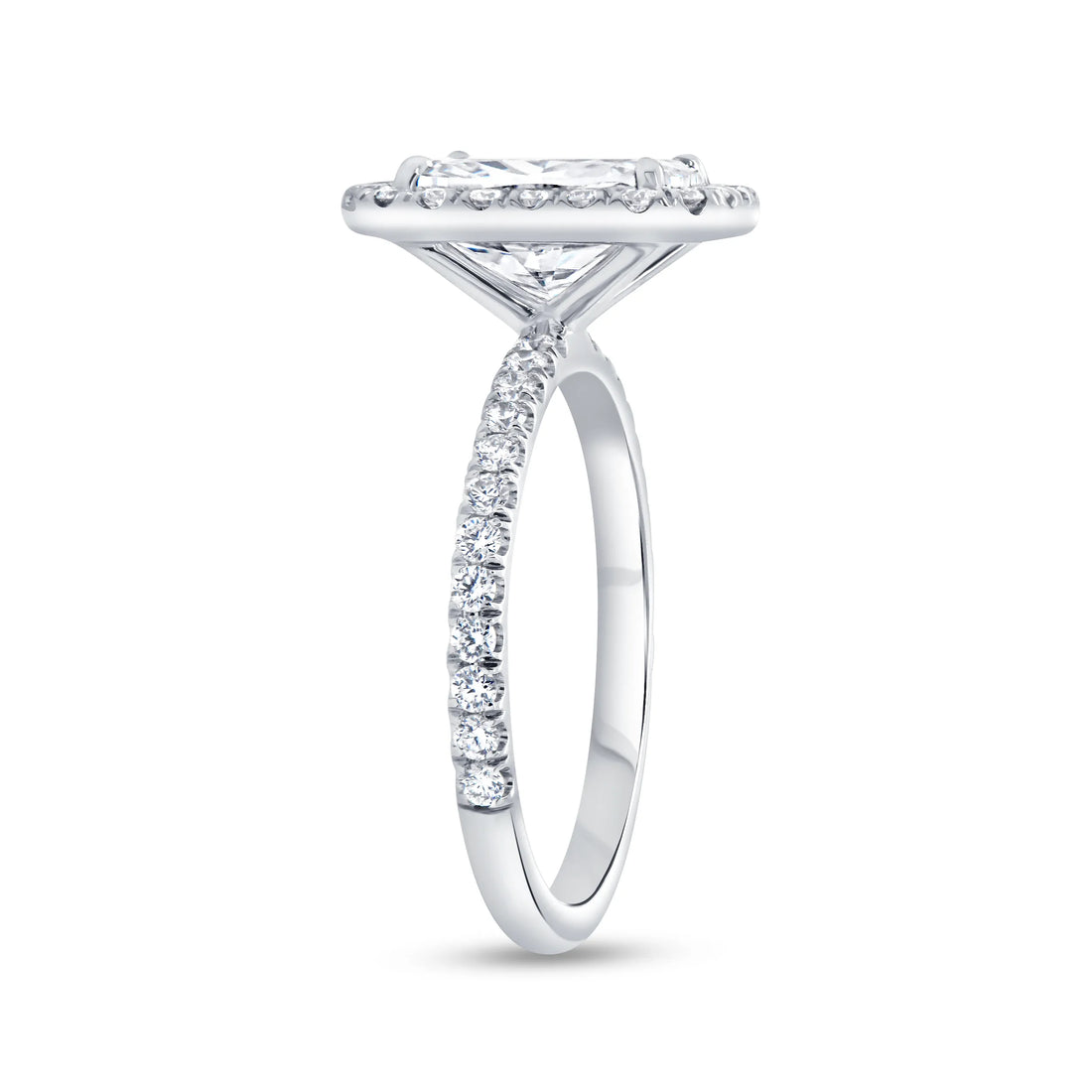 Uneek Signature Collection Halo Cushion Cut Diamond Engagement Ring