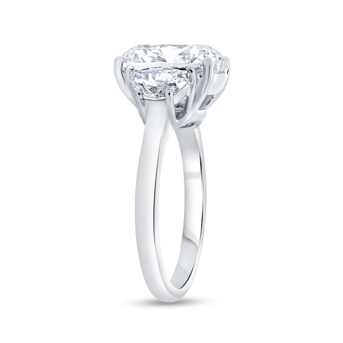 Uneek Signature Collection Three-Stone Cushion Cut Diamond Engagement Ring