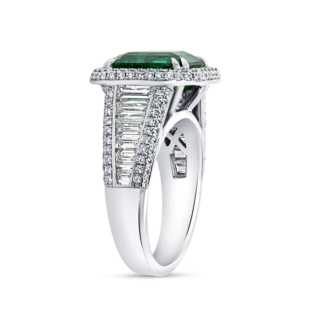 Uneek Precious Collection Halo Emerald Cut Engagement Ring