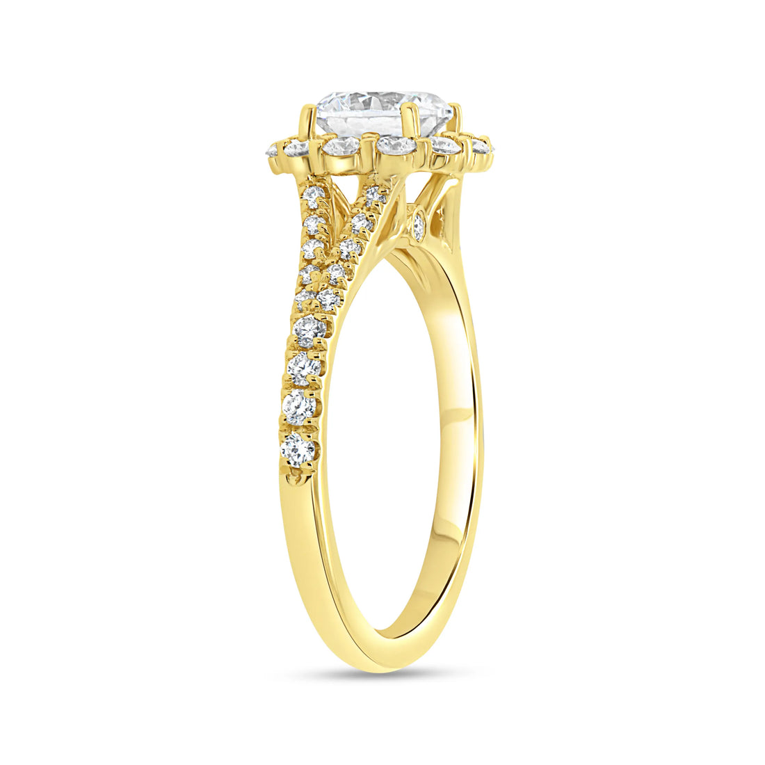 Uneek Timeless Collection Halo Round Engagement Ring