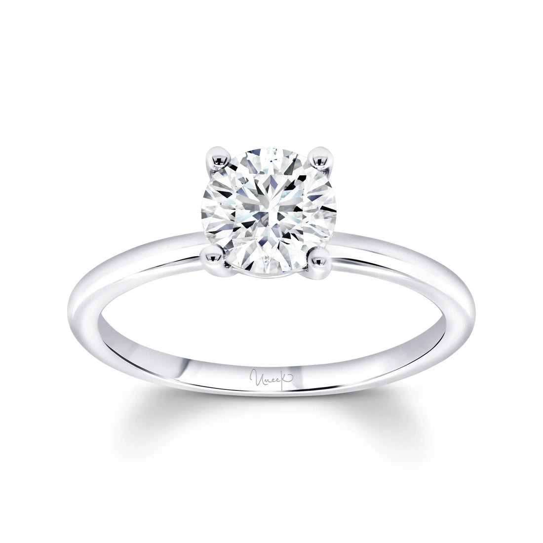 Uneek Timeless Collection Solitaire Round Engagement Ring
