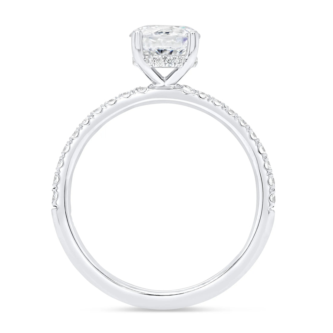Uneek Timeless Collection Under-Halo Round Engagement Ring