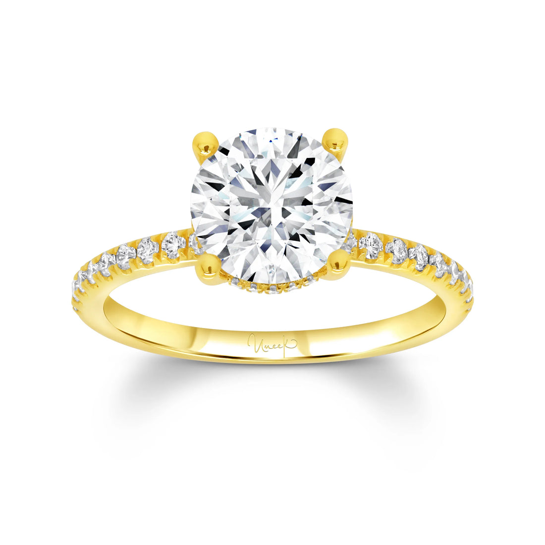 Uneek Timeless Collection Under-Halo Engagement Ring