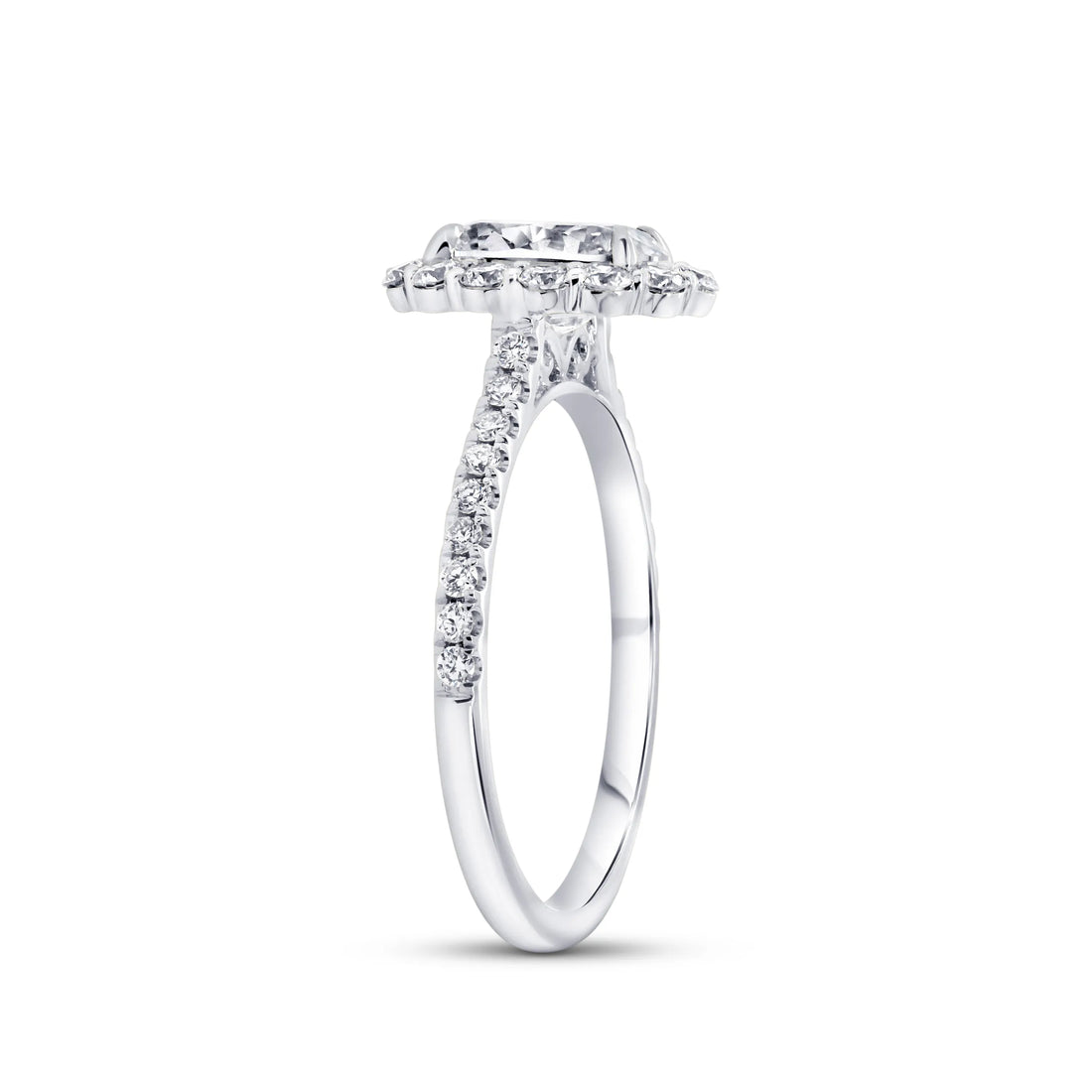 Uneek Timeless Collection Halo Oval Shaped Engagement Ring