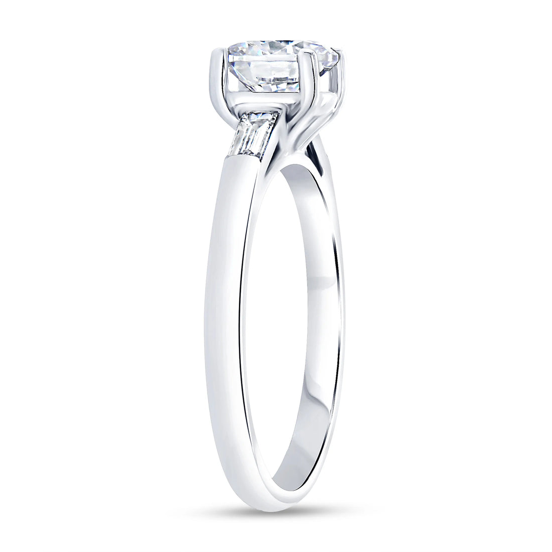 Uneek Timeless Collection Three-Stone Round Engagement Ring