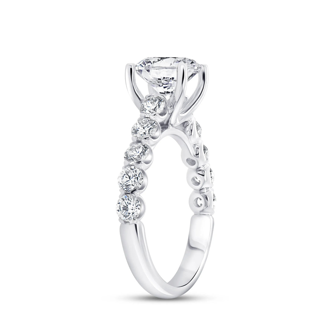 Uneek Timeless Collection Cathedral Round Engagement Ring