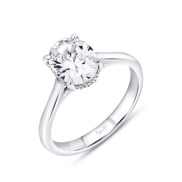 Uneek Timeless Collection Under-Halo Engagement Ring