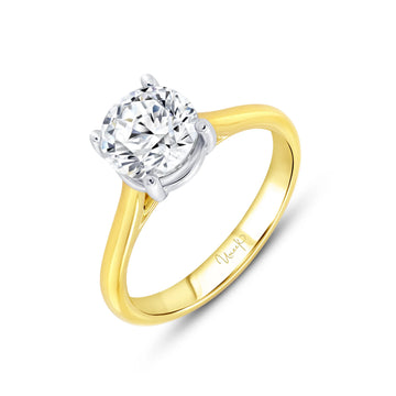 Uneek Timeless Collection Solitaire Round Diamond Engagement Ring