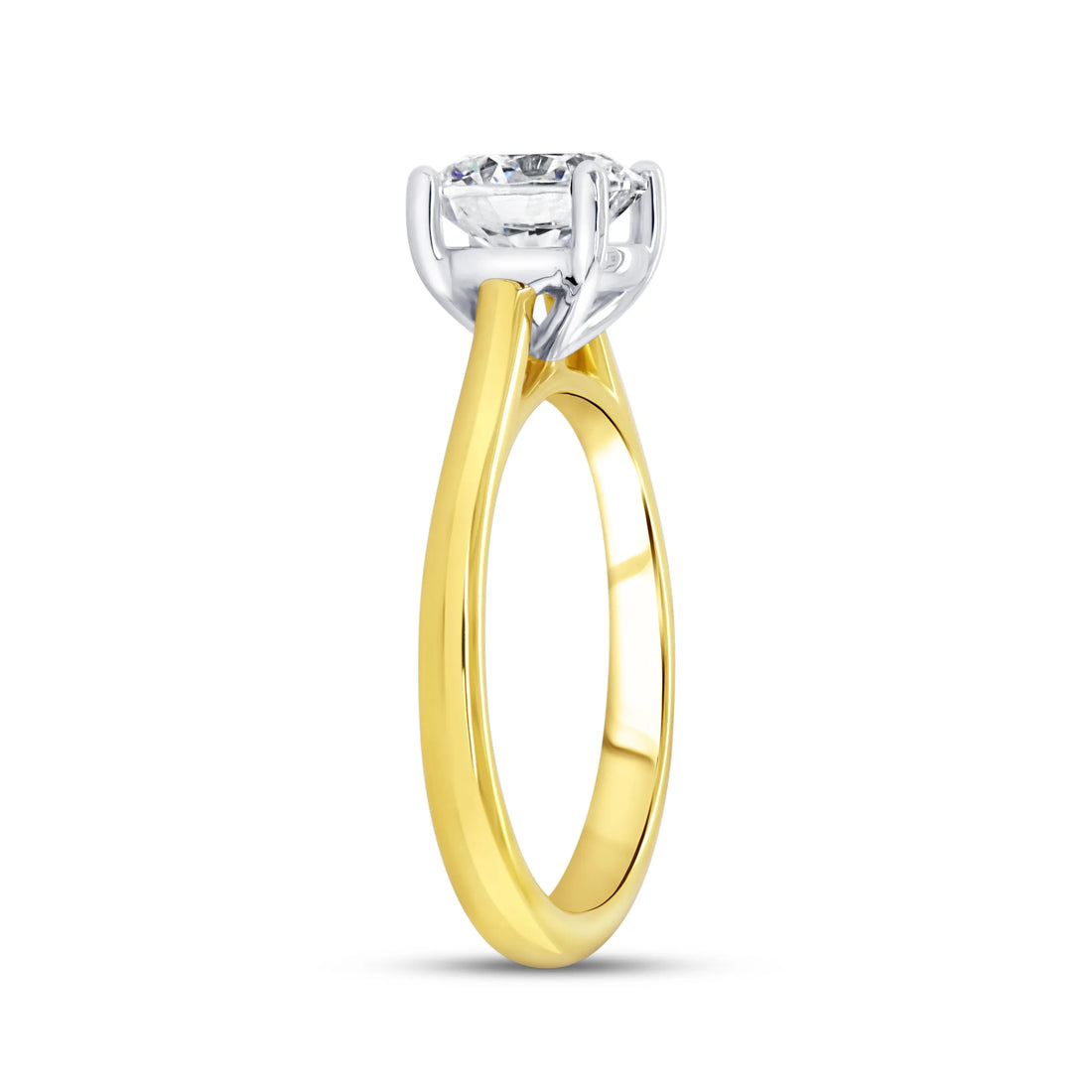 Uneek Timeless Collection Solitaire Round Diamond Engagement Ring