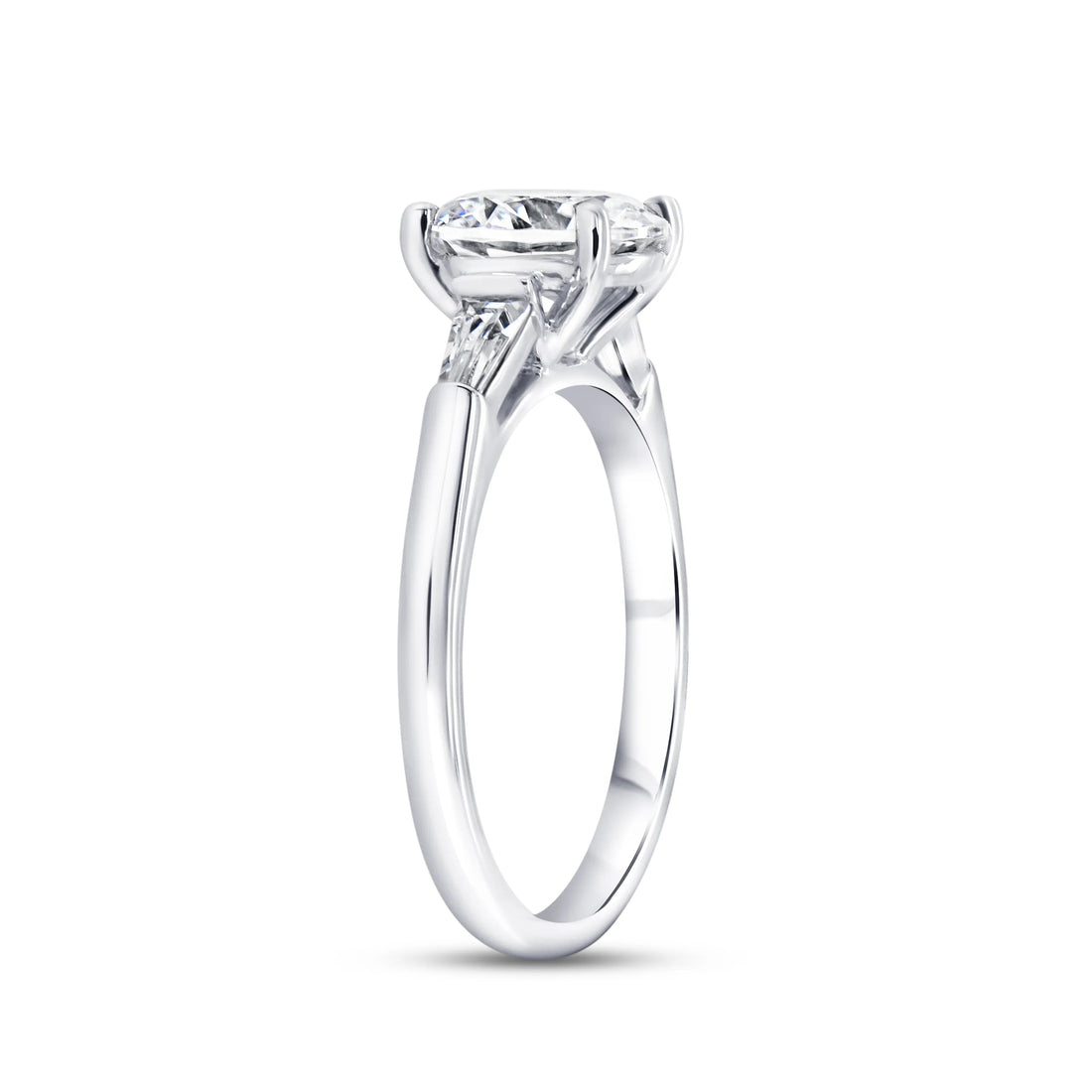 Uneek Timeless Collection Three-Stone Round Engagement Ring