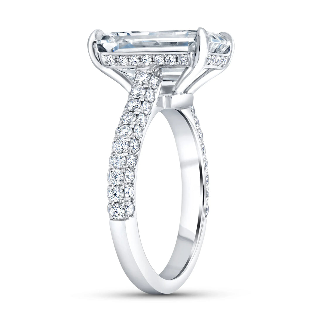 Uneek Signature Collection Emerald Cut Diamond Engagement Ring