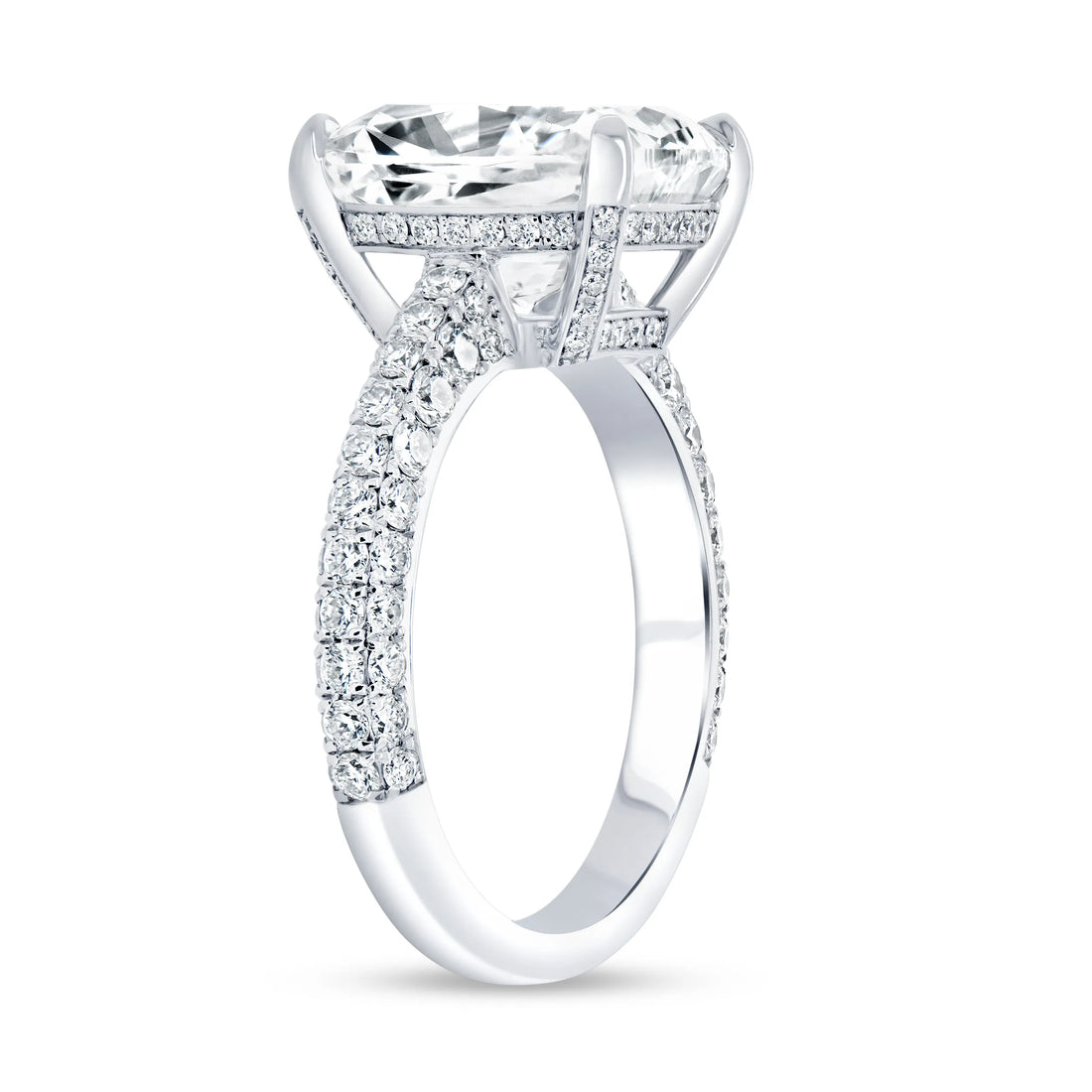 Uneek Signature Collection 3-Sided Cushion Cut Diamond Engagement Ring