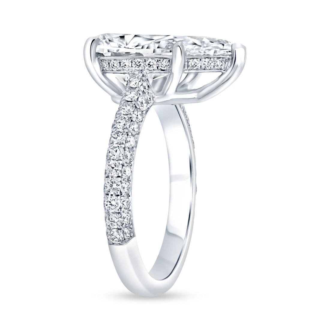 Uneek Signature Collection 3-Sided Pear Shaped Diamond Engagement Ring