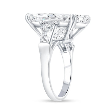 Uneek Signature Collection Three-Stone Radiant Diamond Engagement Ring
