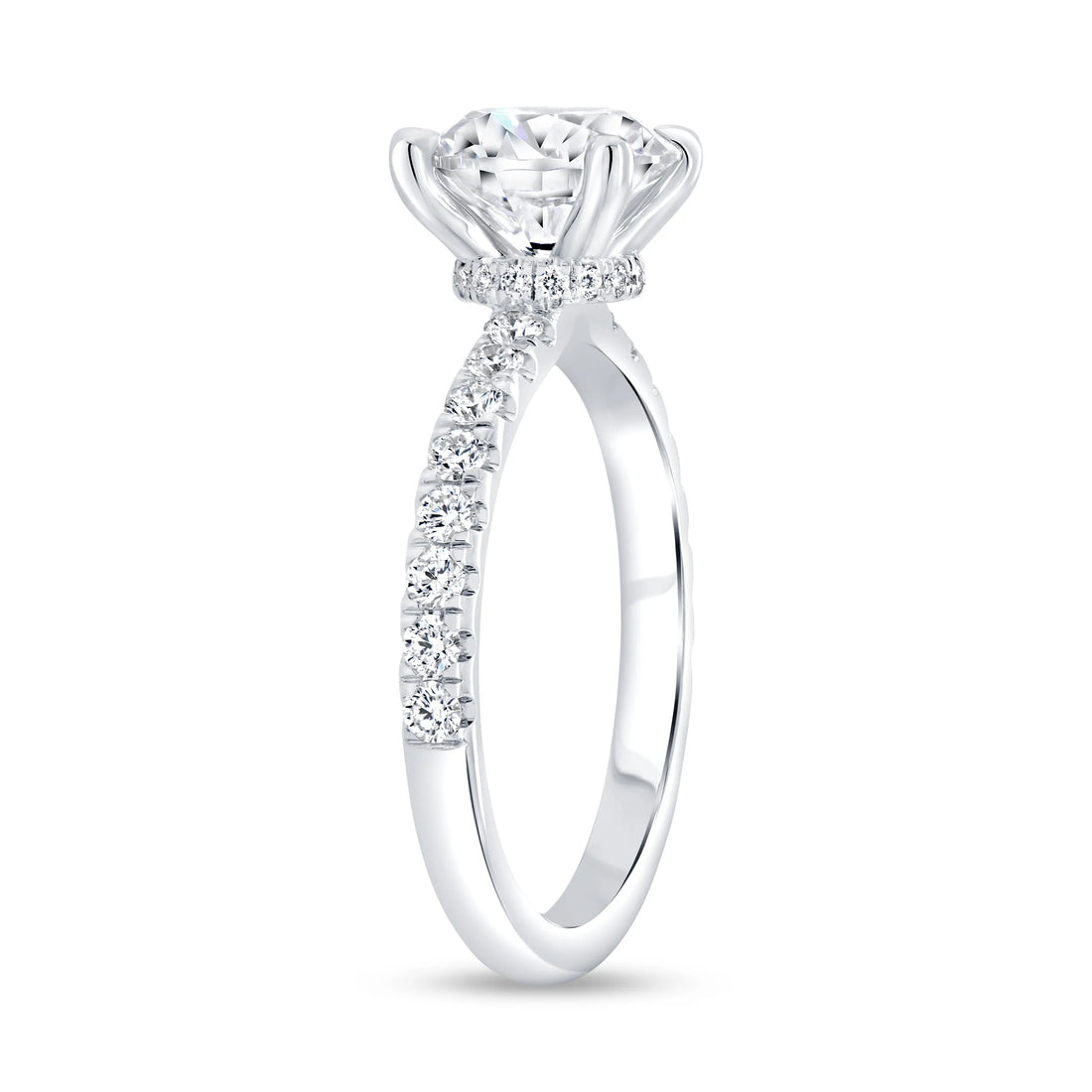 Uneek Timeless Collection Under-Halo Engagement Ring
